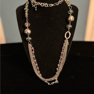 Elegant Silver Multi-Strand Necklace